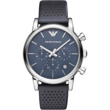 ARMANI Herenhorloge AR1736 Blauw Leren Band