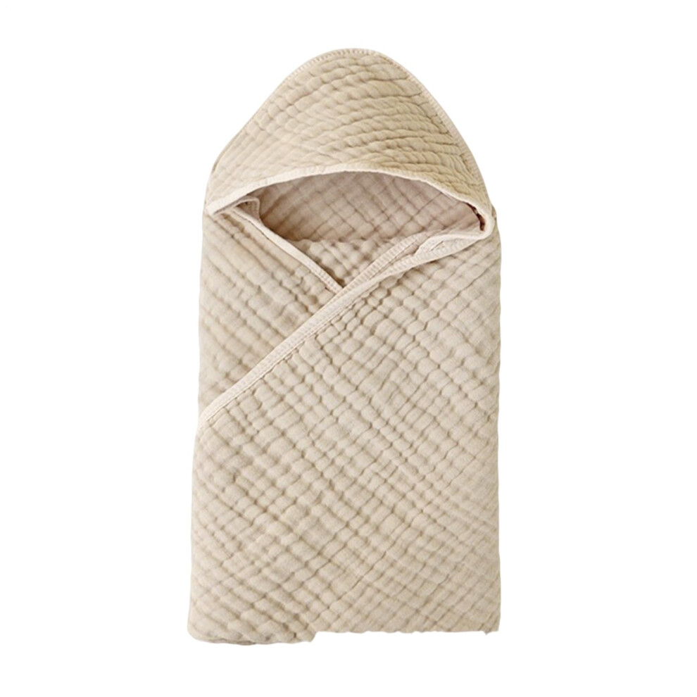 Baby Towels with Hood 35 x 35 Inch Cotton Hooded Towels, QuickDrying, Khaki, For Bath Time Shower Beach Daycare