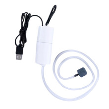 Petite pompe à oxygène USB pour aquarium en ABS blanc