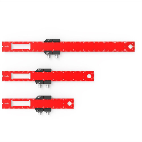 3Pcs Woodworking Tools Ruler-Pocket Ruler Layout T 2