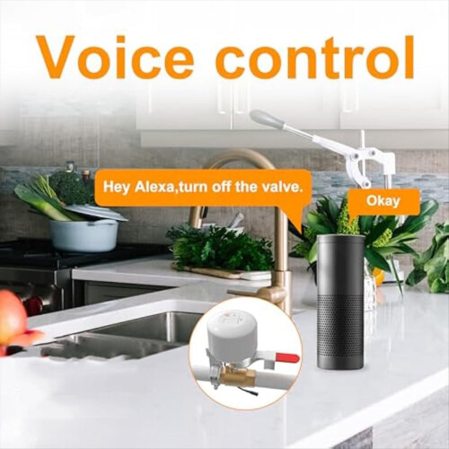 EU Plug,WIFI Smart Water Valve Shut Off Tool Autom 2