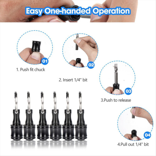 18Pcs 1/4Inch Hex-Shank Screwdriver Bits Holder Qu 2