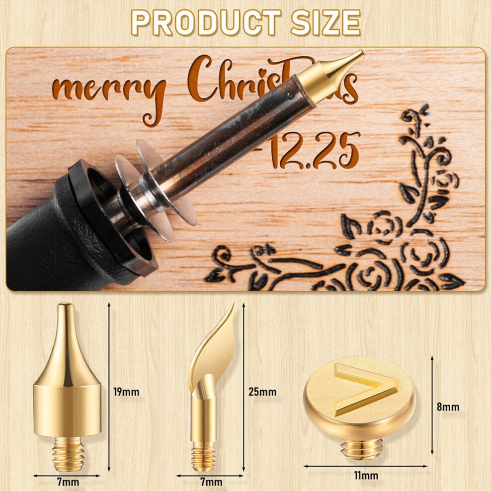 Kopinma 56 Pieces Wood Burning Tip Letter Set Including Al