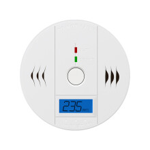 Struttura compatta, rilevatore combinato di fumo e monossido di carbonio a batteria per la sicurezza domestica, spie luminose, facile installazione,