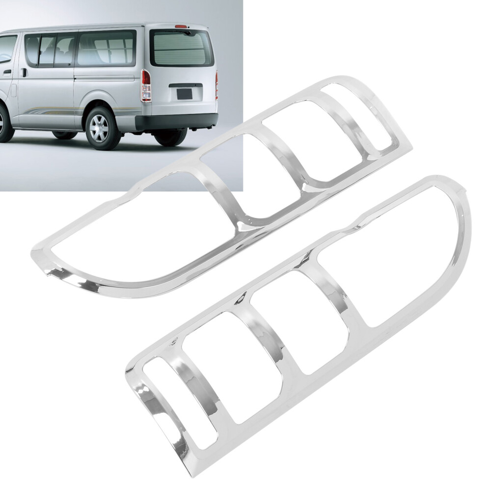 2Pcs Abs Chrome Glossy Tail Cover For Hiace H200 2005-2014 Light 6951375242813