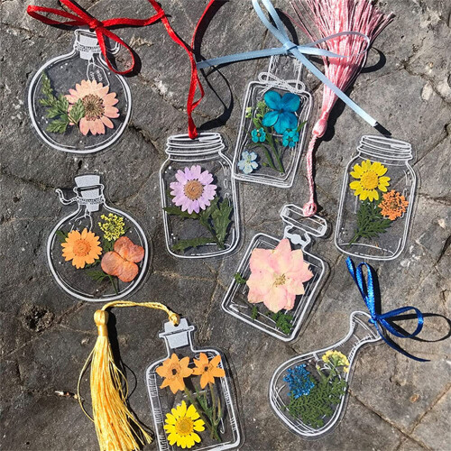 Κιτ διαφανών σελιδοδεικτών DIY, αδιάβροχο υλικό διαφανείς σελιδοδείκτες για 2