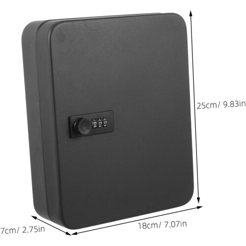 Wall Mounted Key Security Cabinet With Slots, Code Lock, Key Management Box For Home Office School Garage, Compact Size 1