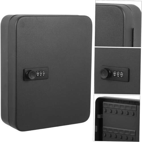 Wall Mounted Key Security Cabinet With Slots, Code Lock, Key Management Box For Home Office School Garage, Compact Size 2