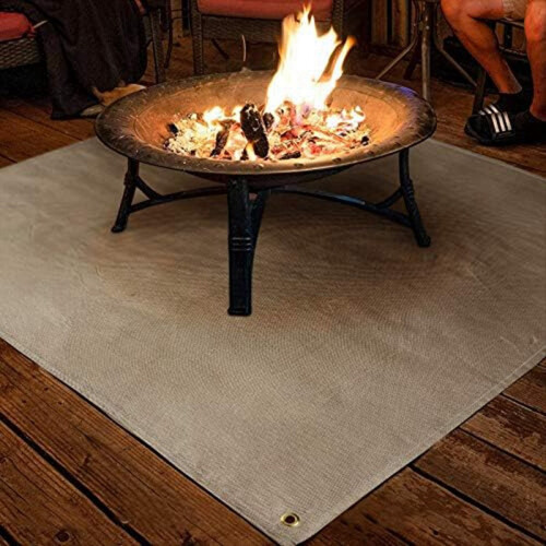 Fire Pit Mat - 39 X 39In Fireproof Blanket for Und 2