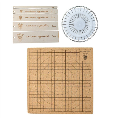 Macrame Board with Pins,Double Side Project Grids, 1