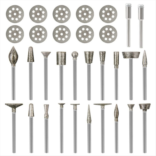 Diamond Burr Set, Rotary Tool Grinding Cutting Whe