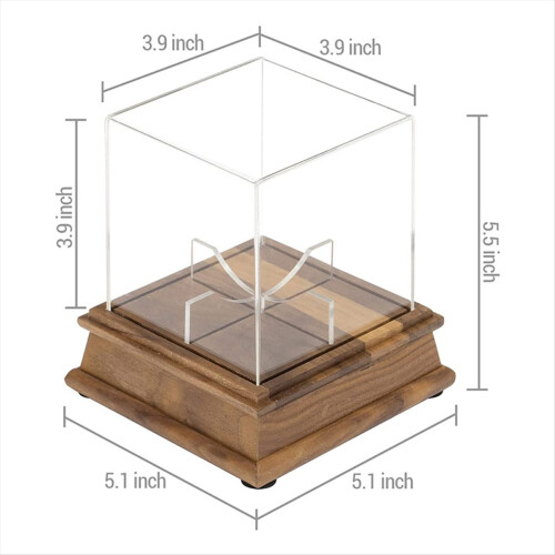 Softball Display Case, Plastic Holder, Clear Cube 2
