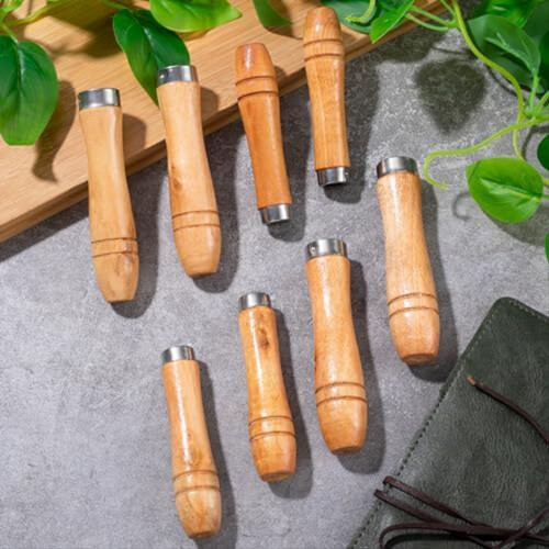 Wooden File Handle with Strong Metal Collars 10PCS 2
