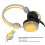 Auriculares gaming de 40 mm, amarillos, con micrófono para PC con cable 5