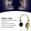 Auriculares gaming de 40 mm, amarillos, con micrófono para PC con cable 6