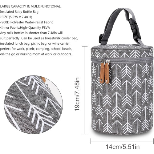 Breastmilk Storage Bag 5.5x7.5 Inch with Zipper Closure  Adjustable Handle 1