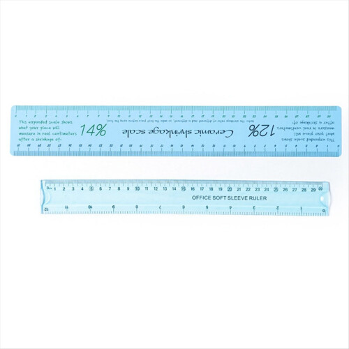 2pcs Ceramic Shrinkage Scale Set Plastic Soft Rule 1