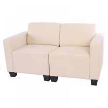 Salotto modulare componibile lounge moderno Lione N71 ecopelle divano 2 posti