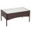 Poly-Rattan Gartentisch Hamar, Beistelltisch Tisch mit Glasplatte 1