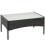 Poly-Rattan Gartentisch Hamar, Beistelltisch Tisch mit Glasplatte 1