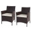 2er-Set Poly-Rattan Gartensessel Hamar, Korbsessel 1