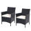 2er-Set Poly-Rattan Gartensessel Hamar, Korbsessel 1