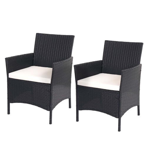 2er-Set Poly-Rattan Gartensessel Hamar, Korbsessel