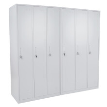 Schließfach Preston T829, Spind Wertfachschrank Schließfachschrank, Metall 6 Fächer