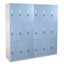 Schließfach Preston T829, Schließfachschrank Wertfachschrank Spind, Metall 9 Fächer, blau