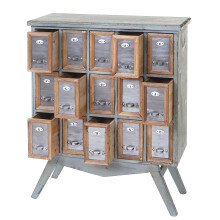 Apotheker-Schrank MCW-A43, Kommode, Tanne Holz massiv Vintage Shabby-Look 94x73x32cm