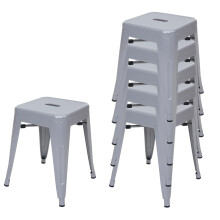 6er-Set Hocker MCW-A73, Metallhocker Sitzhocker, Metall Industriedesign stapelbar