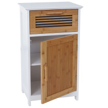 Kommode MCW-A85, Badezimmerkommode Badschrank Bambus, MVG-zertifiziert 71x40x31cm weiß