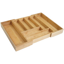 Portaposate MCW-B20 inserto per cassetti legno bambu regolabile 35-58x45cm