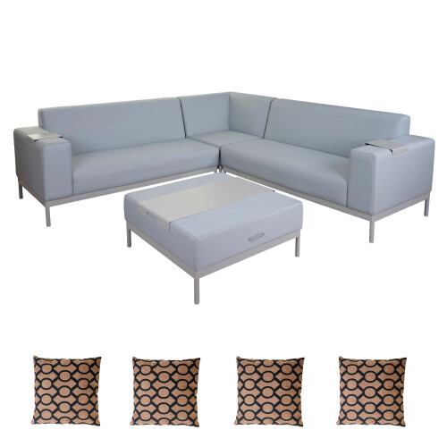 Alu-Garten-Garnitur MCW-C47, Sofa, Outdoor Stoff/Textil