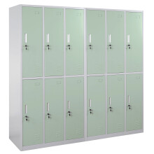 Schließfach Preston T829, Schließfachschrank Wertfachschrank Spind, Metall 12 Fächer