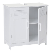 (weiß) Waschbeckenunterschrank MCW-A85, Badschrank 60x60x30cm