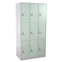 Schließfach Preston T829, Schließfachschrank Wertfachschrank Spind, Metall 9 Fächer