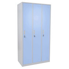 Schließfach Preston T829, Spind Wertfachschrank Schließfachschrank, Metall 3 Fächer