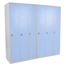 Schließfach Preston T829, Spind Wertfachschrank Schließfachschrank, Metall 6 Fächer