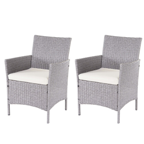 2er-Set Poly-Rattan Gartensessel Hamar, Korbsessel