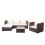Poly-Rattan-Garnitur Busto, Gartengarnitur Sitzgruppe Sofa Lounge-Set 1