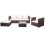 Poly-Rattan-Garnitur Busto, Gartengarnitur Sitzgruppe Sofa Lounge-Set 5