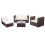 Poly-Rattan-Garnitur Busto, Gartengarnitur Sitzgruppe Sofa Lounge-Set 6