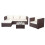 Poly-Rattan-Garnitur Busto, Gartengarnitur Sitzgruppe Sofa Lounge-Set 4