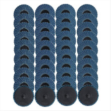 40Pcs 2 in Roll Lock Flap Discs with 1/4inch Holde