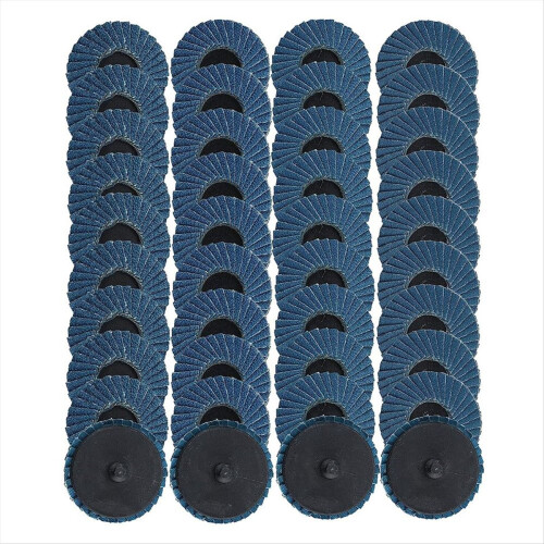 40Pcs 2 in Roll Lock Flap Discs with 1/4inch Holde