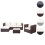 Poly-Rattan-Garnitur Busto, Gartengarnitur Sitzgruppe Sofa Lounge-Set 10