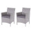 2er-Set Poly-Rattan Gartensessel Hamar, Korbsessel 1
