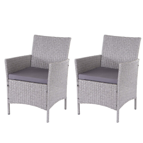 2er-Set Poly-Rattan Gartensessel Hamar, Korbsessel