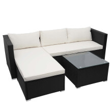 Poly-Rattan Garnitur MCW-F57, Balkon-/Garten-/Lounge-Set Sofa Sitzgruppe
